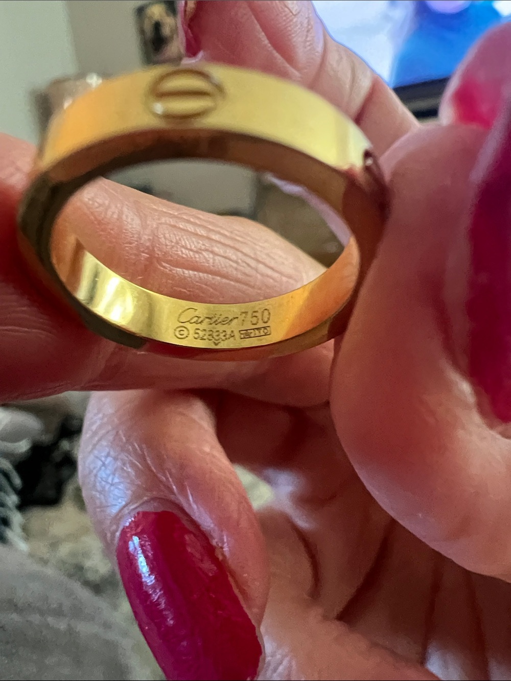 Love Ring with Screw Motif